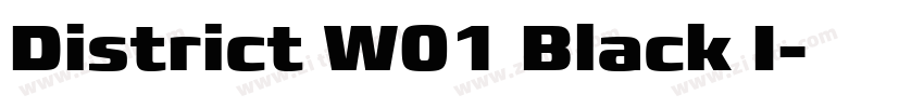 District W01 Black I字体转换